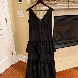 Chic Black Tiered Maxi Dress